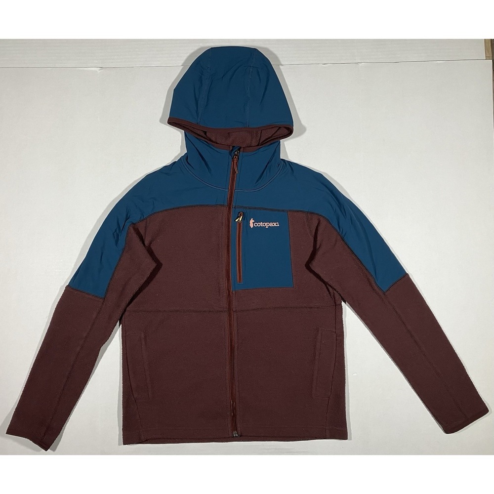 Cotopaxi Abrazo Jacket Mens Medium Hooded Full Zip Fleece Blue Outdoor Hiking
